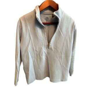 Tommy Bahama women’s L Aruba half zip sweater baby blue / light blue
